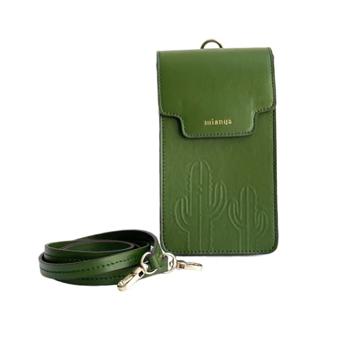 Mianqa - Cactus Leather Phone Bag