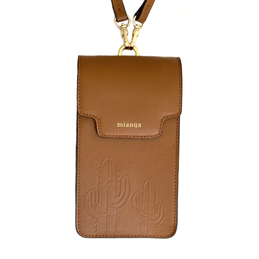 Mianqa - Cactus Leather Phone Bag