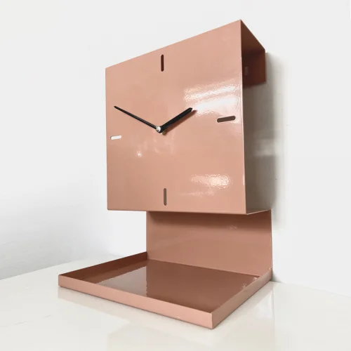 Zeus Dizayn - Kronos Kronos Wall Clock with Shelf