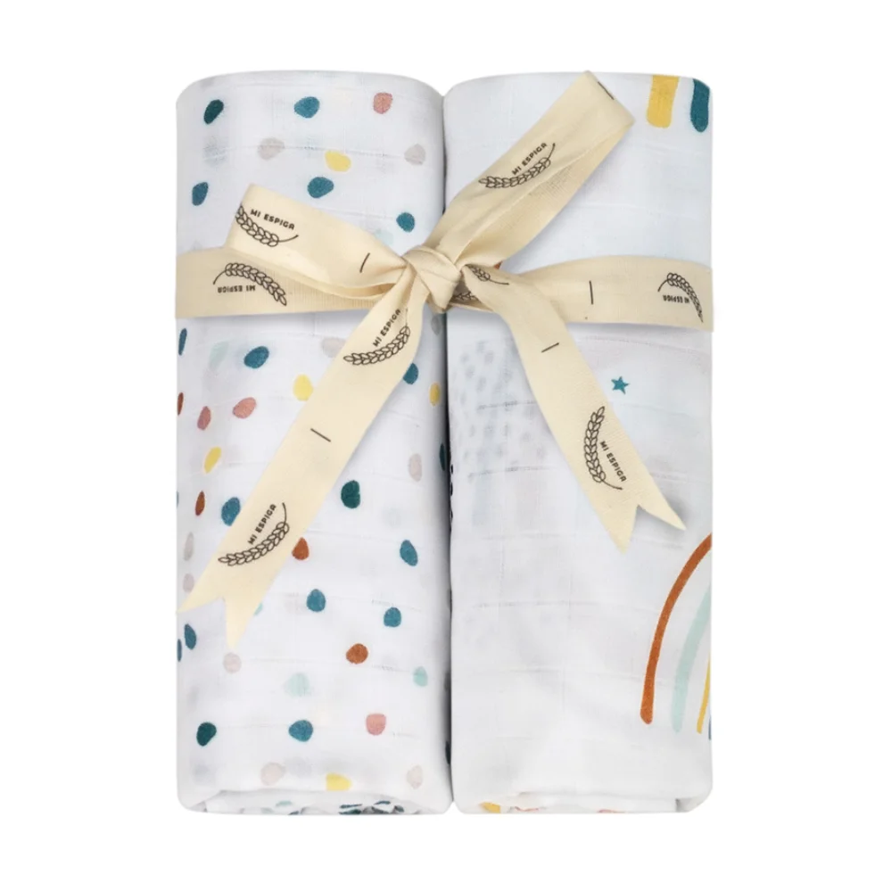 Miespiga - Rainbow 2-Piece Muslin Duvet Cover Set