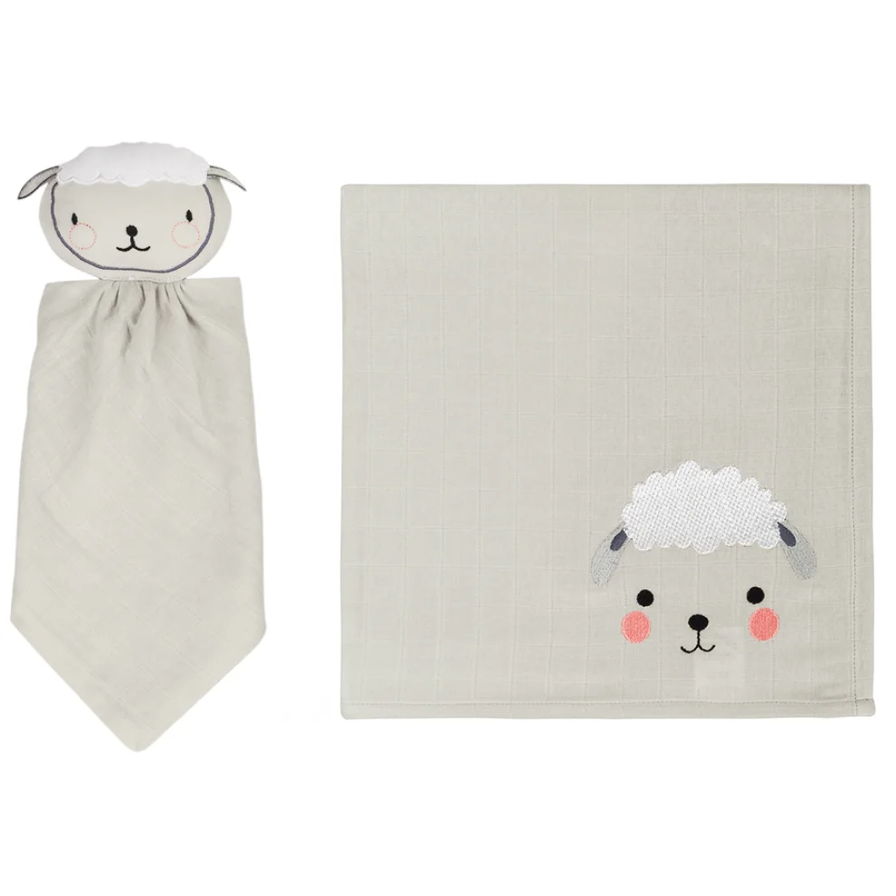 Miespiga - Lamb Sleeping Companion + Muslin Set