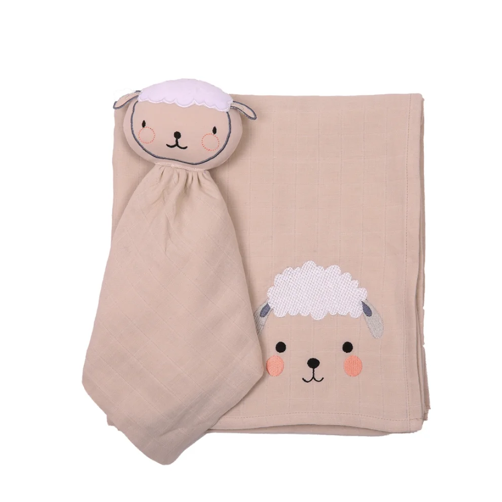 Miespiga - Lamb Sleeping Companion + Muslin Set