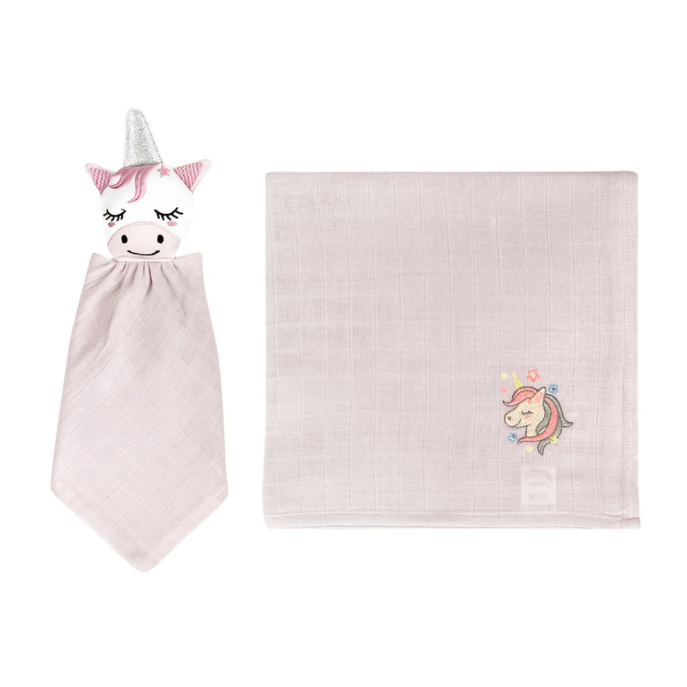 Miespiga - Unicorn Sleeping Companion + Muslin Set