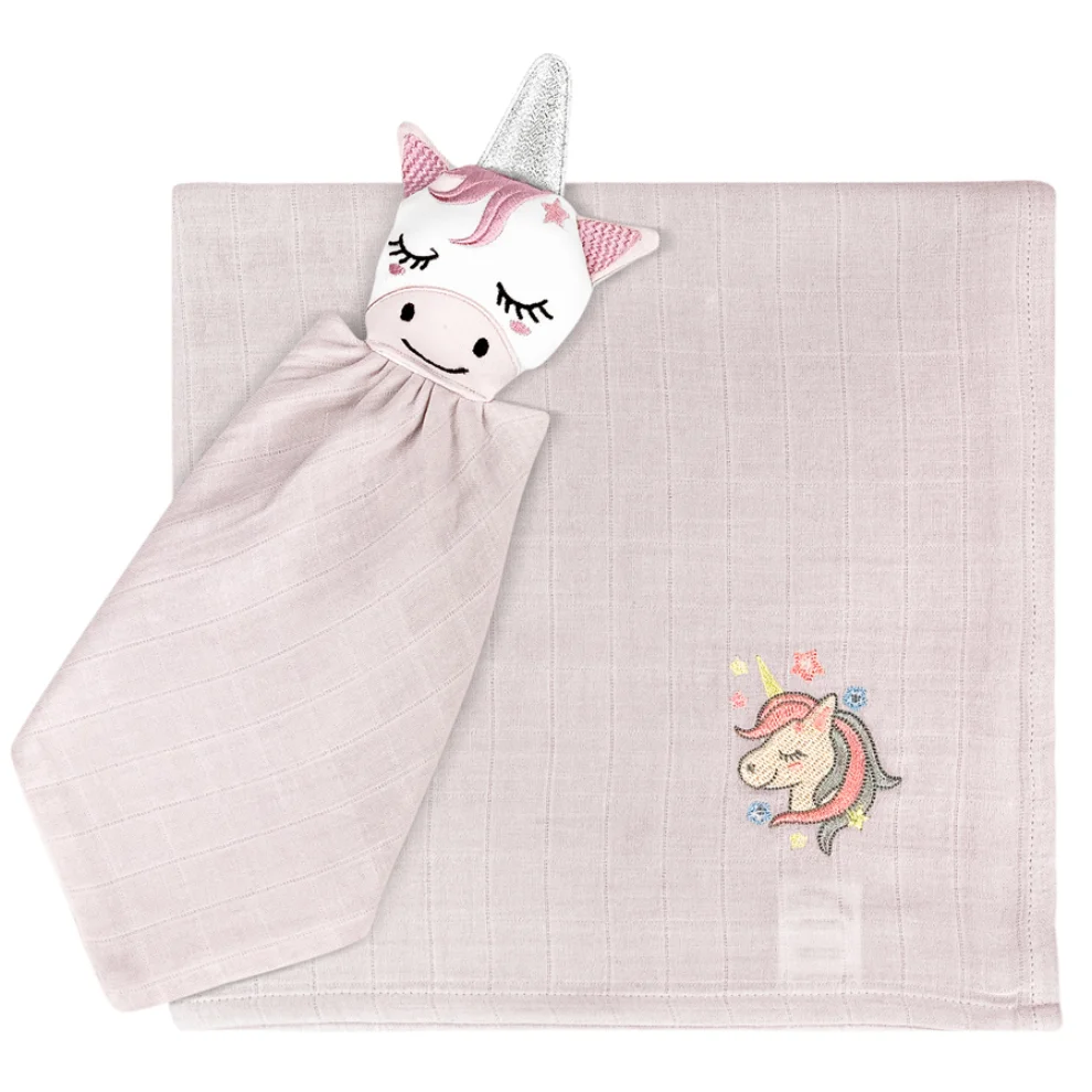 Miespiga - Unicorn Sleeping Companion + Muslin Set