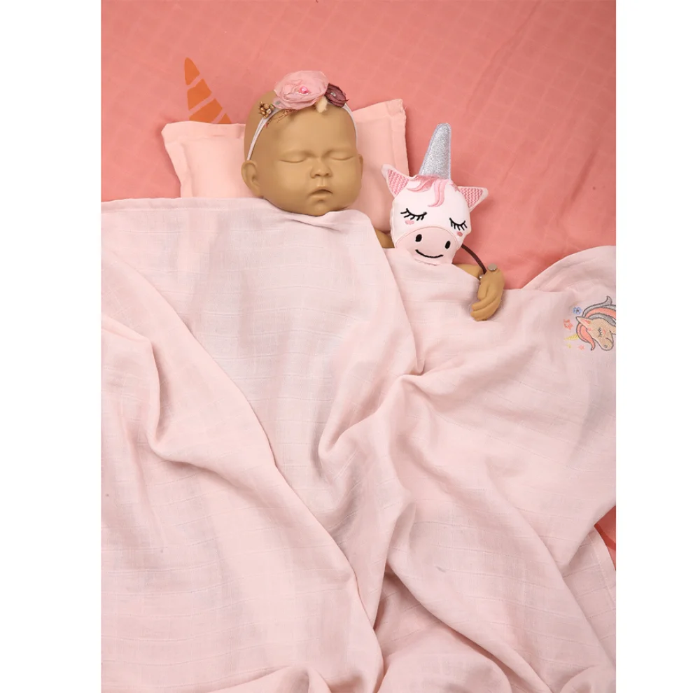 Miespiga - Unicorn Sleeping Companion + Muslin Set