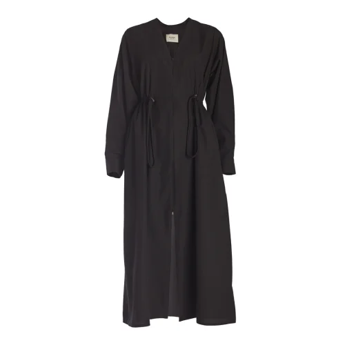 Equpe Studio - Adjustable Waist Midi Poplin Dress