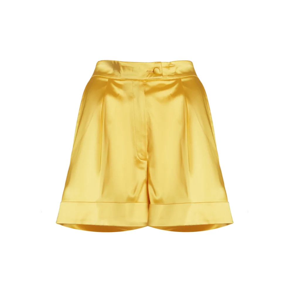 Equpe Studio - High-Waist Satin Tailored Shorts