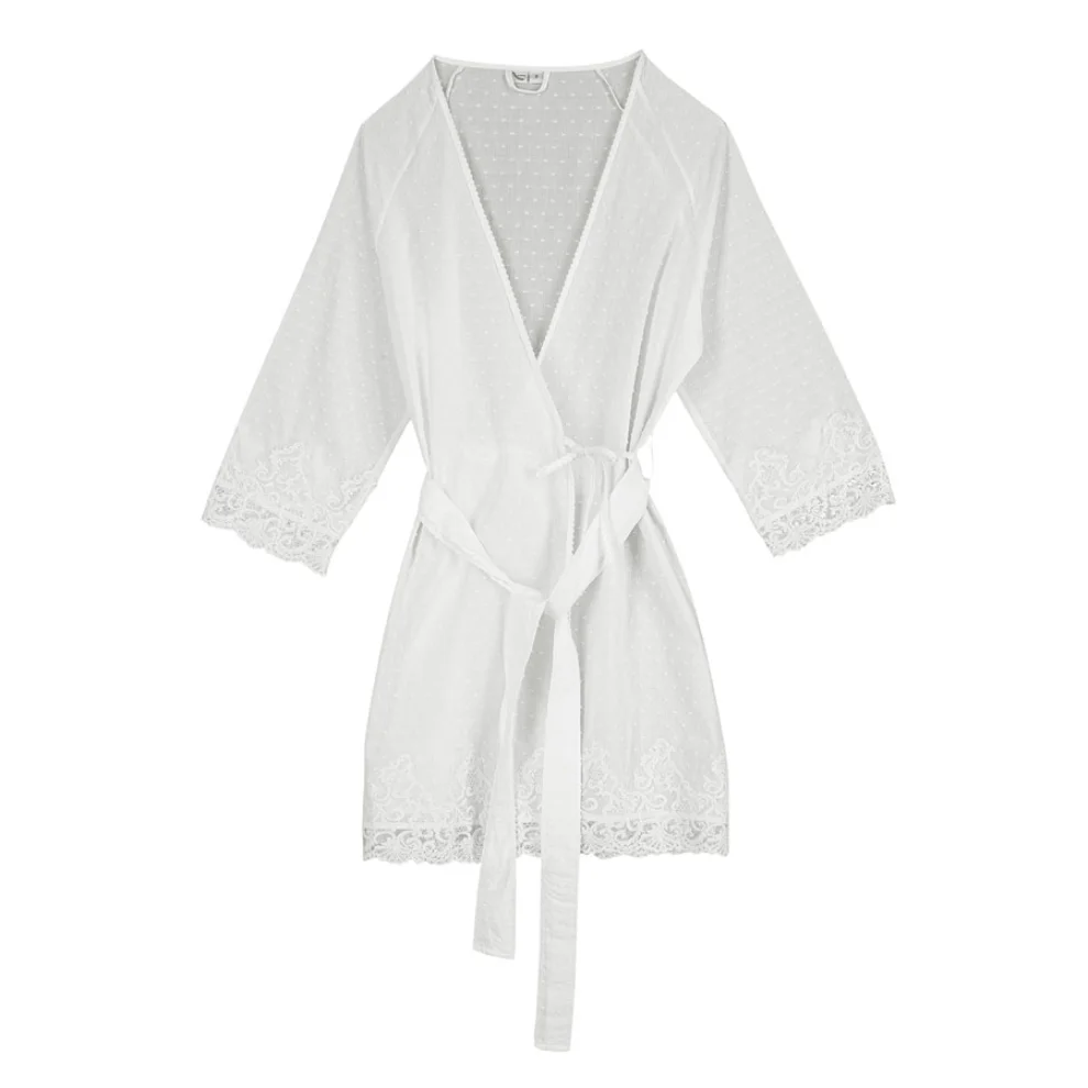 Miespiga - Pearl Lace Bride Dressing Gown