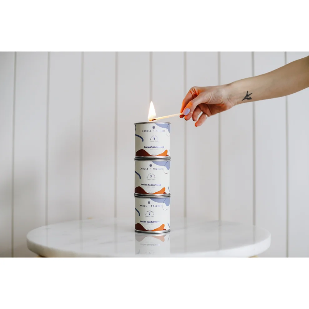 Candle and Friends - No.7 Indian Sandalwood Tin Candle