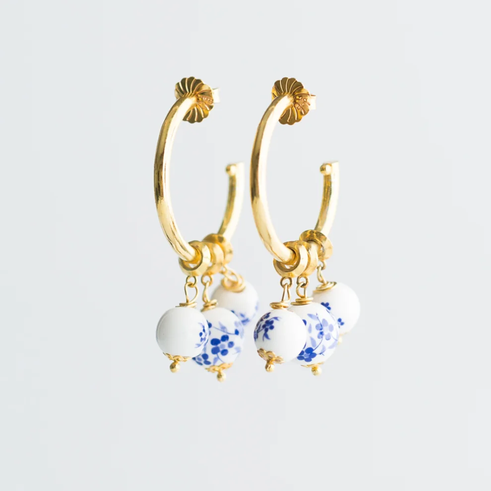 CHASING PIECES - The Navy Hoop Earring
