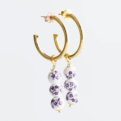 CHASING PIECES - Liliac Hoops Earring