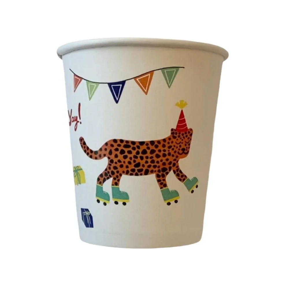 BalinMandalin - Jungle Cup, Leopard and Crocodile design, 8 in a Package