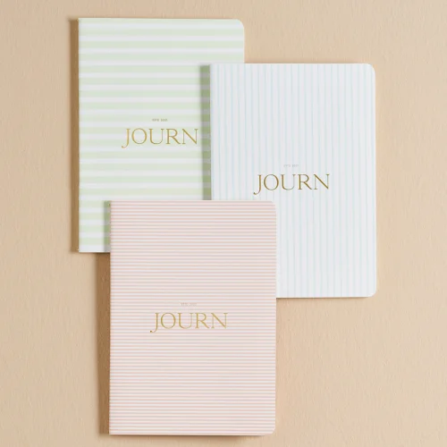 Journ - Stripes Collection - Including 3 Notebooks