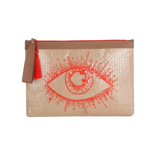 EynaCo - Magic Eye Orange Handbag