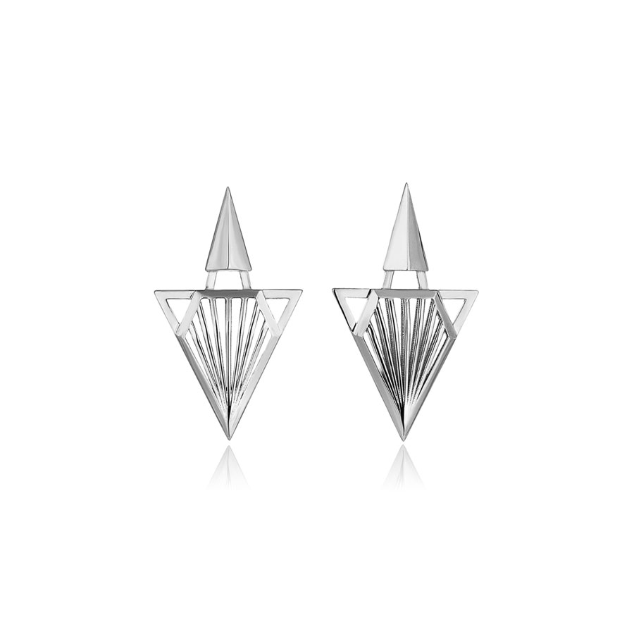 Sterling Silver Triangle Earrings