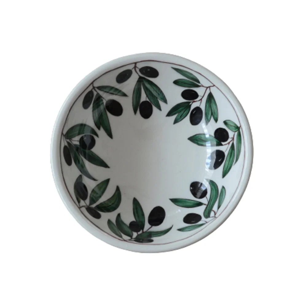 Maya Handcrafts - Olive Branch Pattern Bowl 