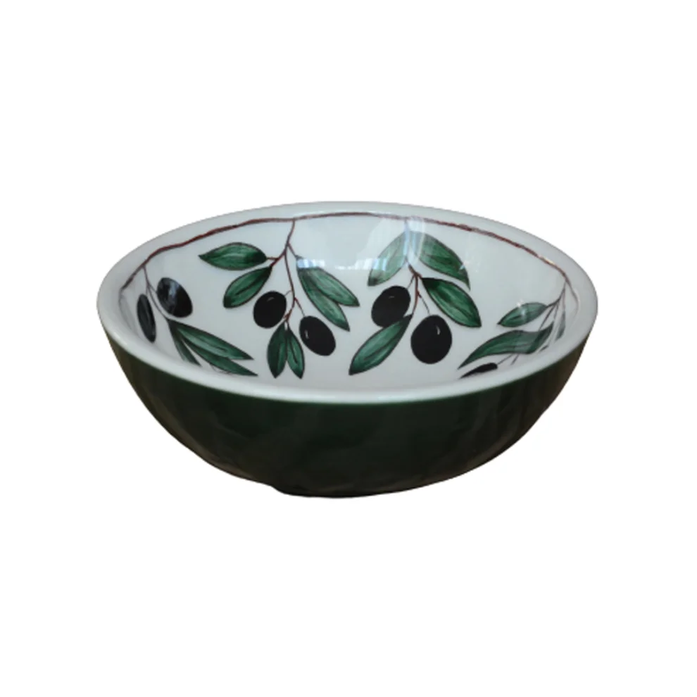 Maya Handcrafts - Olive Branch Pattern Bowl 