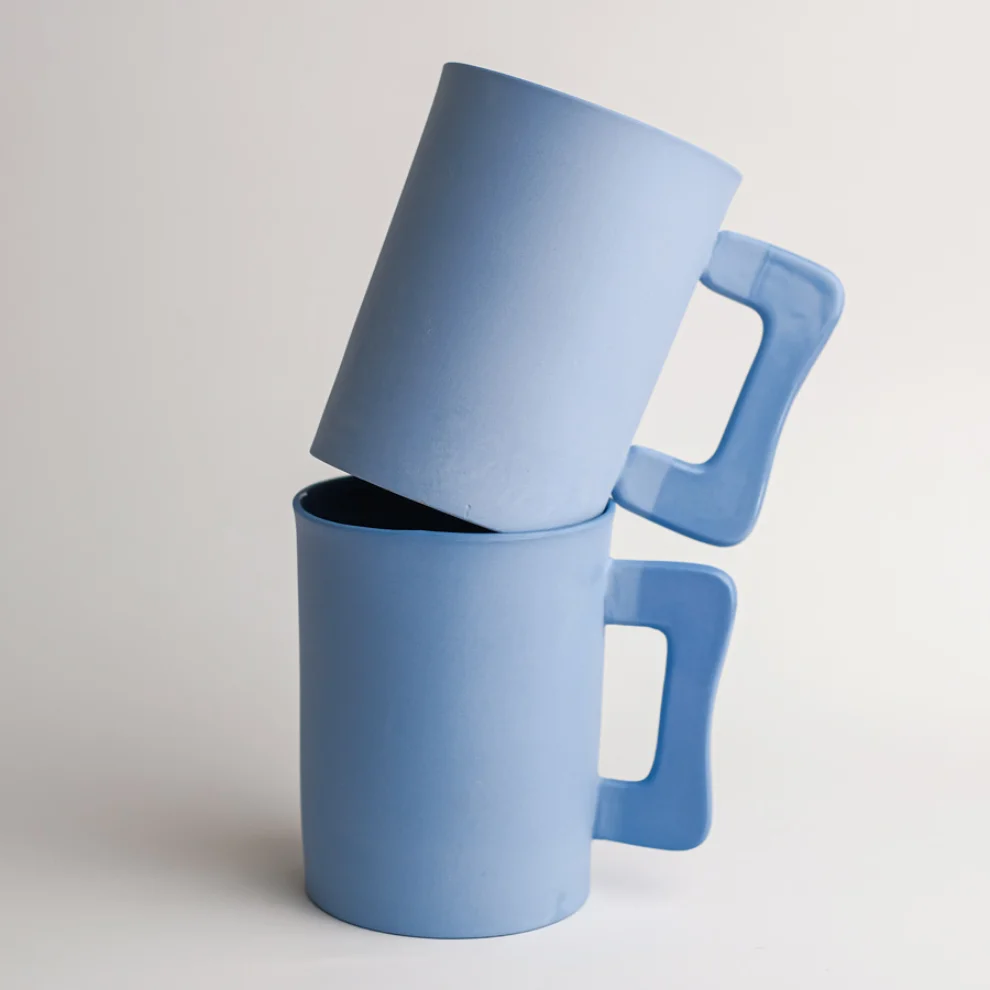 Houb Atelier - Handled Bluemint Cylinder Mug