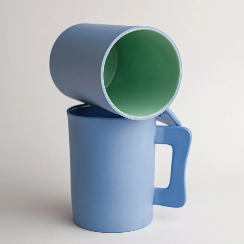 Houb Atelier - Handled Bluemint Cylinder Mug