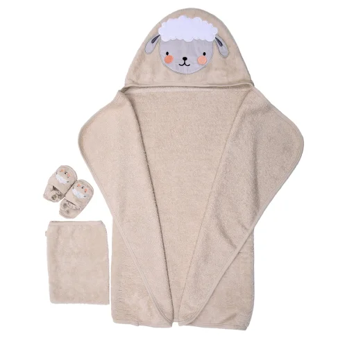 Miespiga - Lamb Hooded towel & washcloth