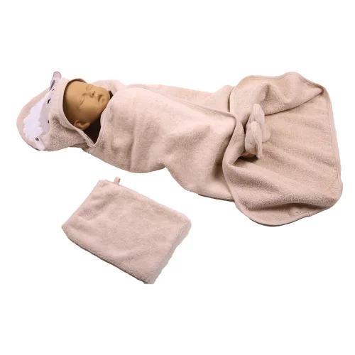 Miespiga - Lamb Hooded towel & washcloth