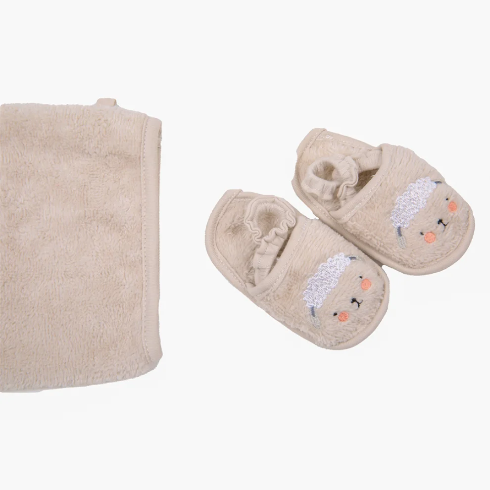 Miespiga - Lamb Hooded towel & washcloth 