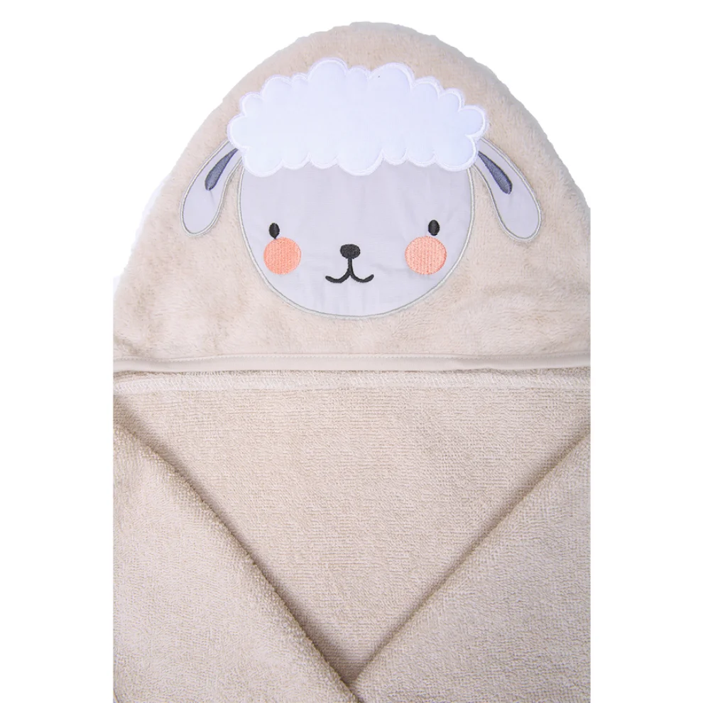Miespiga - Lamb Hooded towel & washcloth 