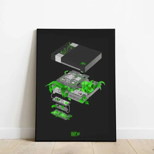 Out Of - NES Dark Mode Print
