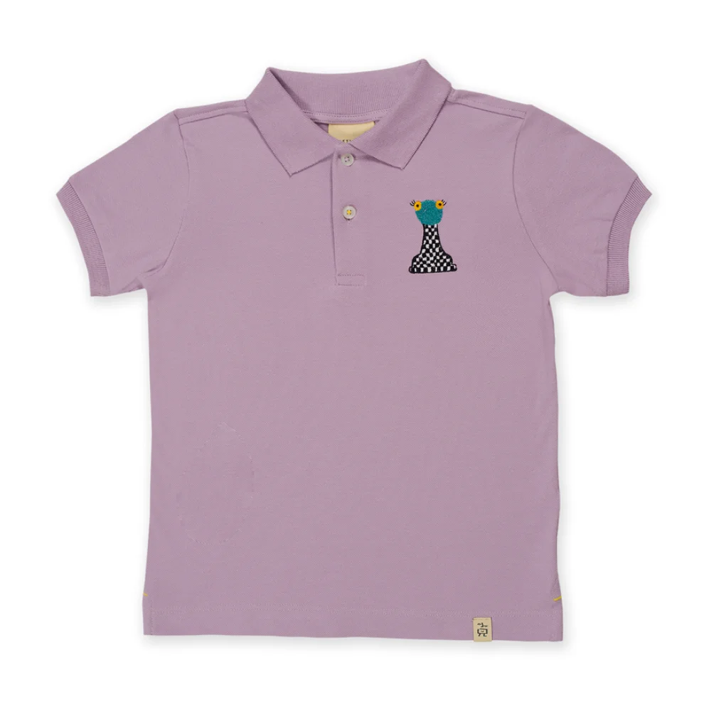 Beetle Beez - Chess the Purple Frog Short-Sleeve embroidered Polo T-Shirt
