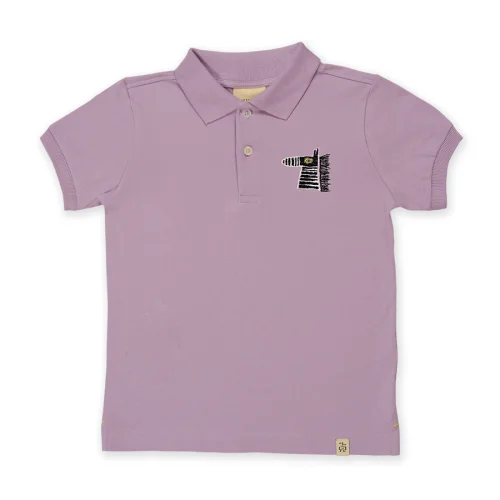 Beetle Beez - Purple Zebra Short-Sleeve embroidered Polo T-Shirt
