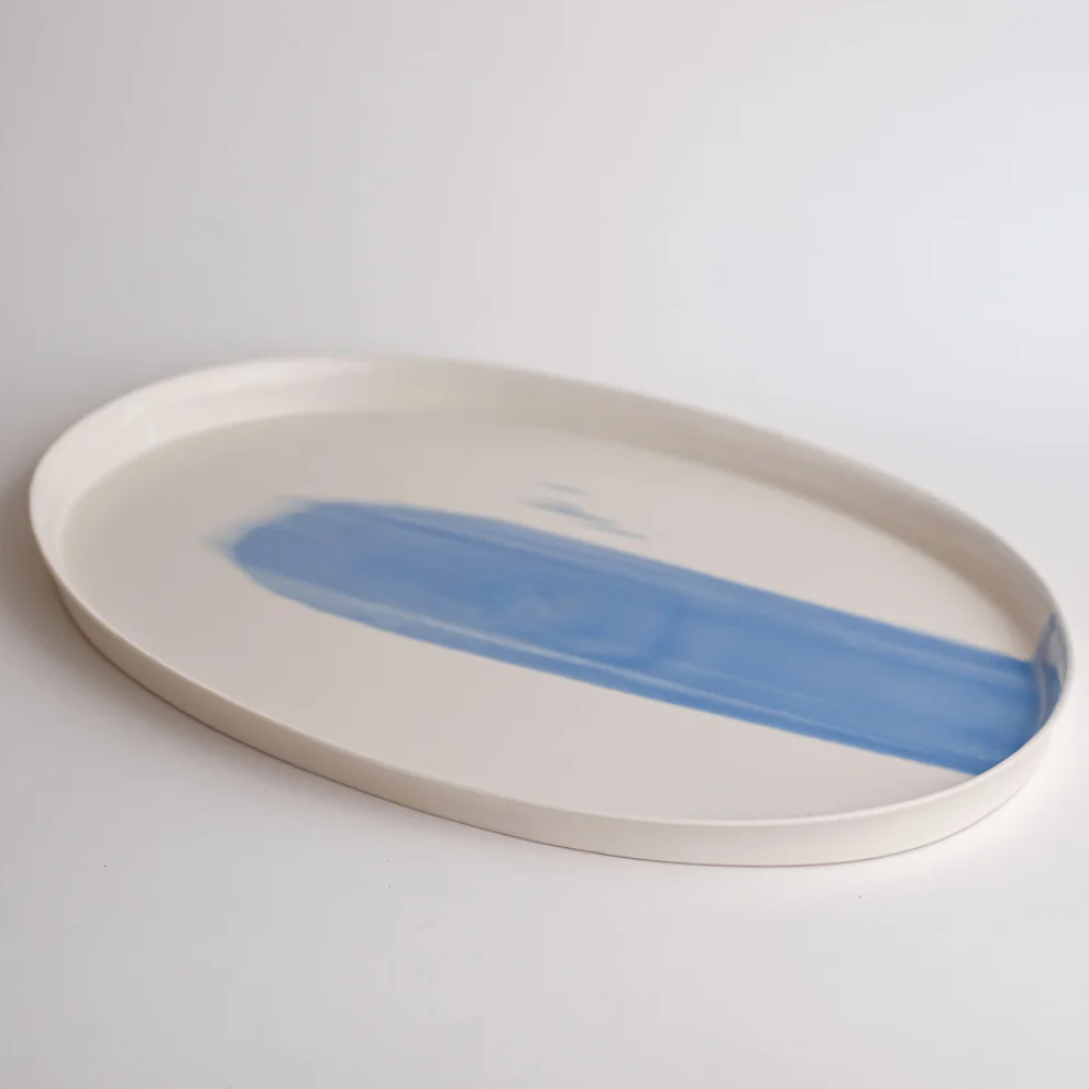 Houb Atelier - Blue Wave Megaladon Plate - Tray