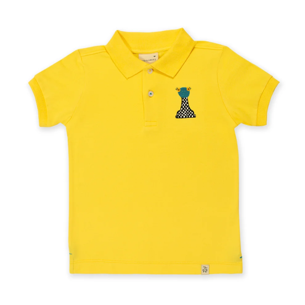 Beetle Beez - Chess The Yellow Frog | Short-Sleeve embroidered Polo T-Shirt