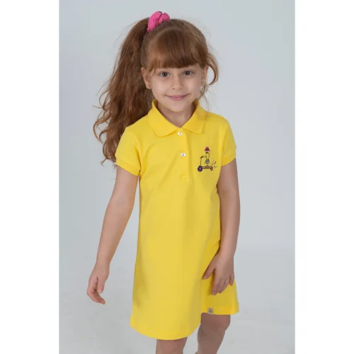 Beetle Beez - Cool Scooter Girl | Short-Sleeve embroidered Polo Dress