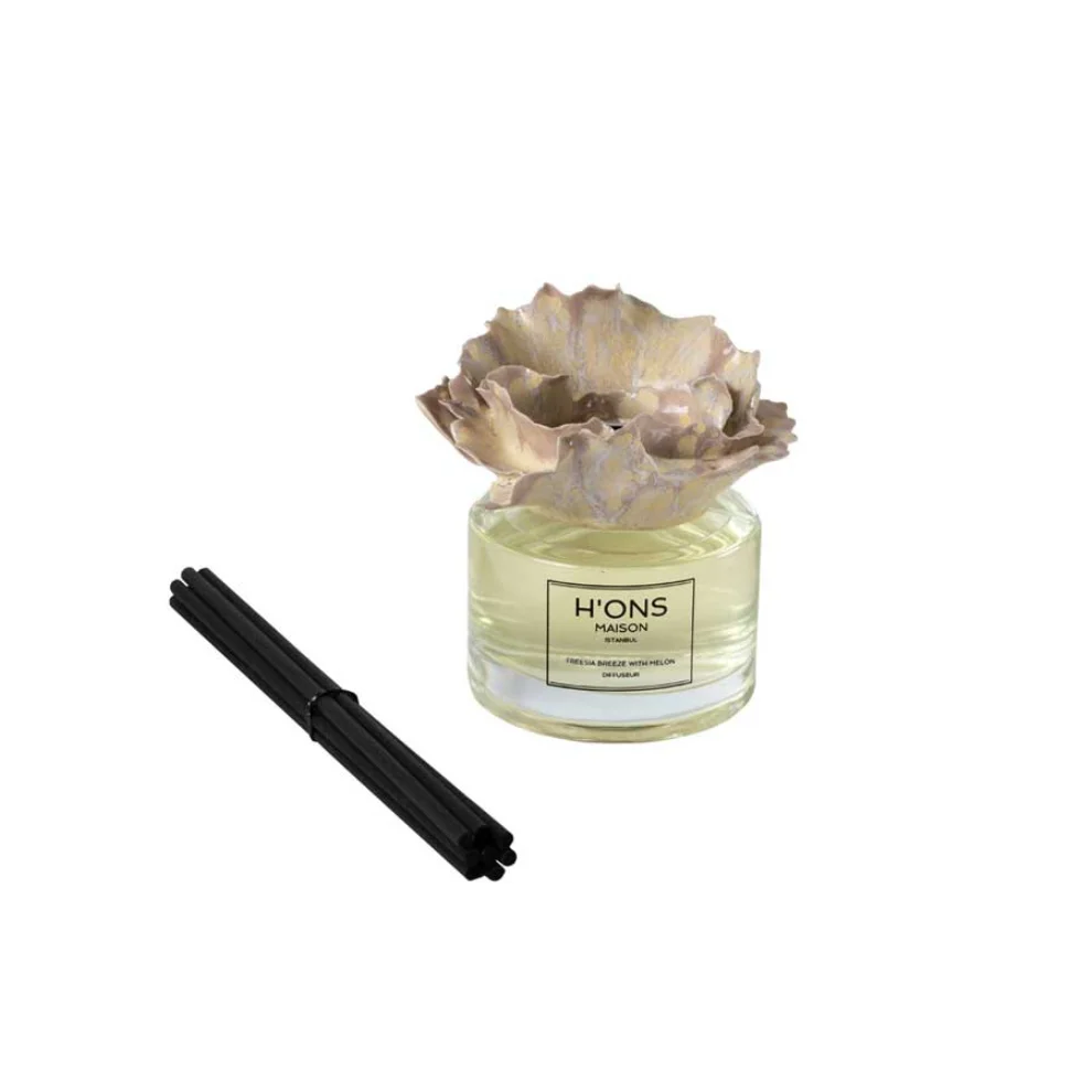 H'ons Maison - Cotton Kapak İle Freesia Breeze With Melon  Oda Kokusu Seti