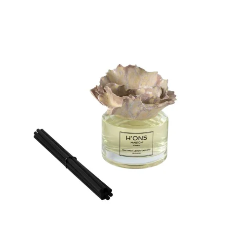 H'ons Maison - Tea Time In Lemon Gardens Diffuser Ser With Cotton Ceramic Top