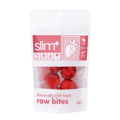 Slim+ - 3'lü Freeze Dry Çilek Raw Bites Paketi