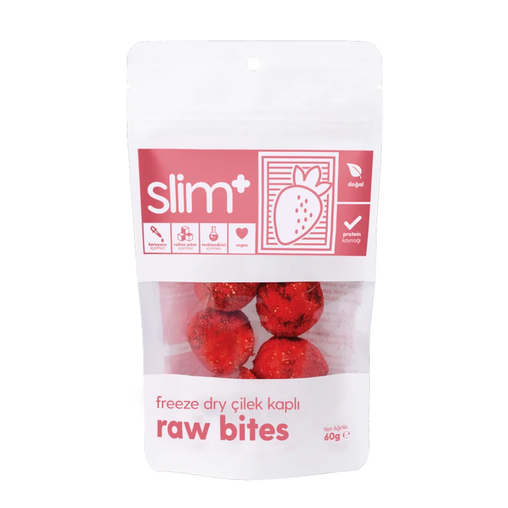 Slim+ - 5 Pack Freeze Dry Strawberry Raw Bites