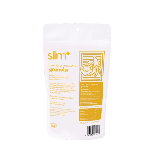 Slim+ - 10'lu 100g Muz Tarçın Coconut Granola Paketi