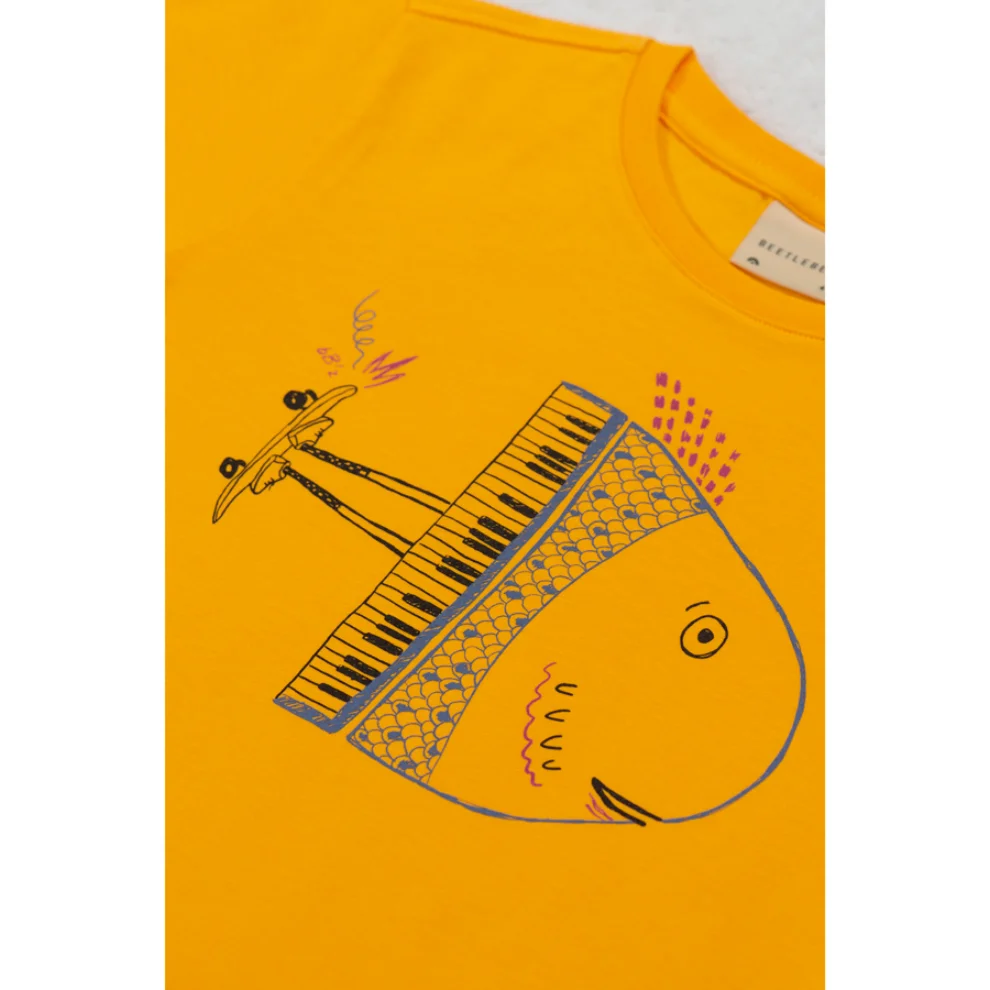 Beetle Beez - Scateboarder Fish | Organic Cotton T-shirt