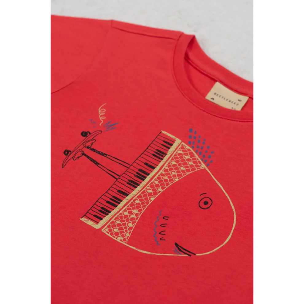 Beetle Beez - Scateboarder Fish | Organic Cotton T-shirt