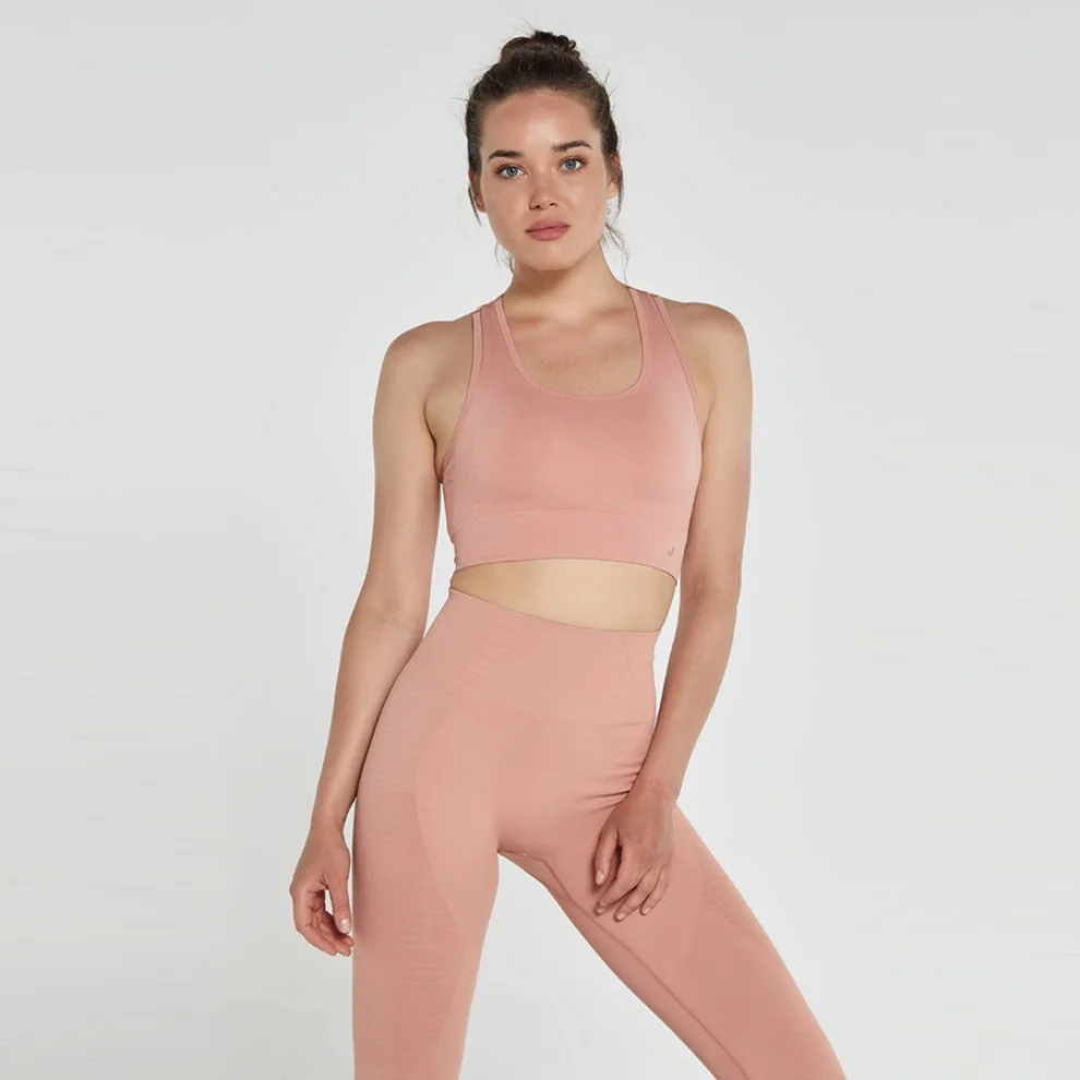 Jerf - Gela Double Layer Compress Sport Bra Pastel Pink XS