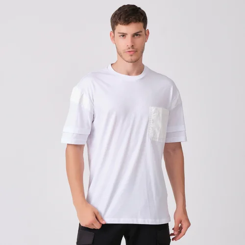 Tbasic - Parçalı Kol T-shirt