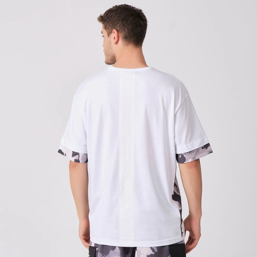 Tbasic - Crinkle Pocket Oversize T-shirt - White