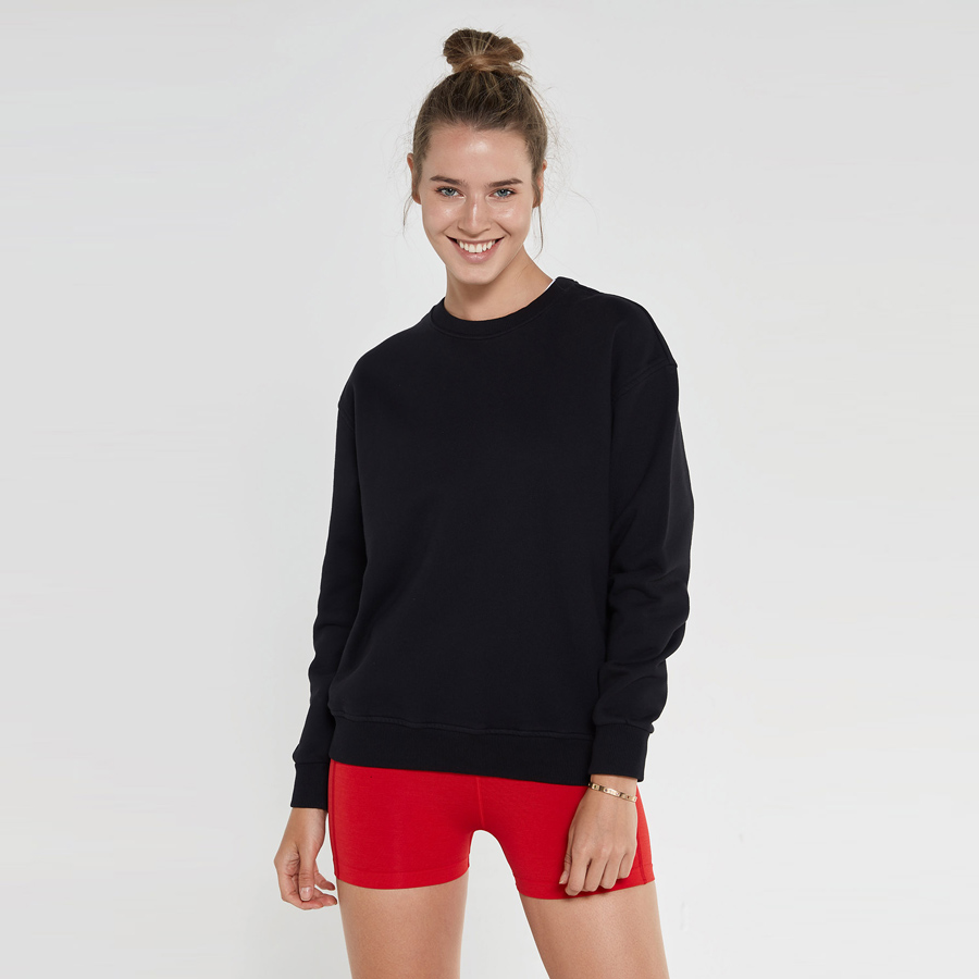 Lydney Crew Neck Basic Cotton Sweatshirt Woman