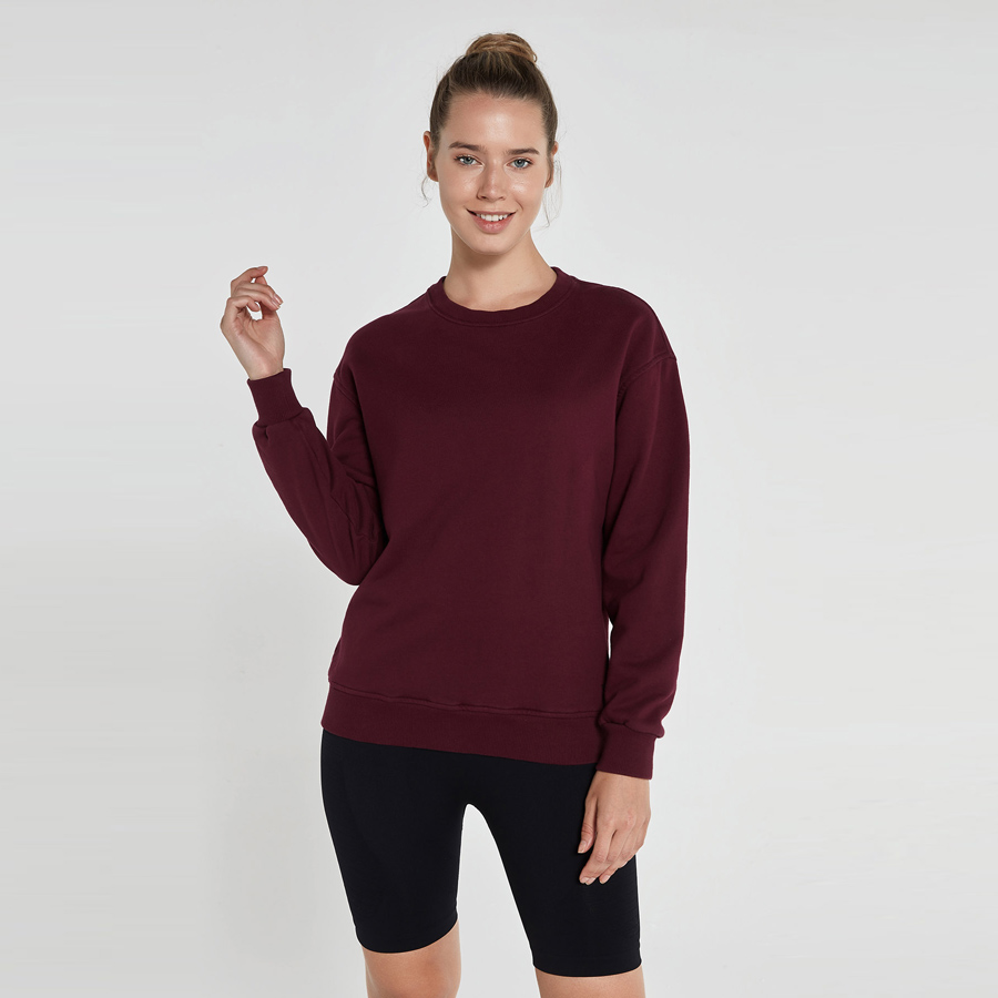 Lydney Crew Neck Basic Cotton Sweatshirt Woman