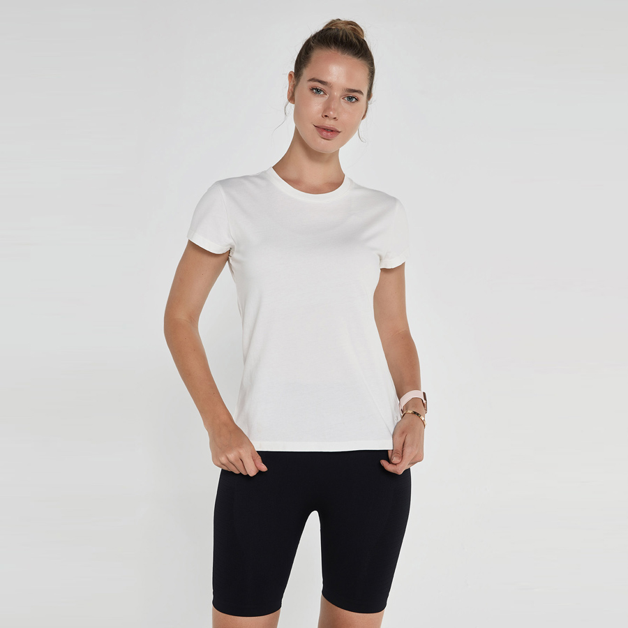 Lydney Crew Neck Basic Cotton T-shirt Woman