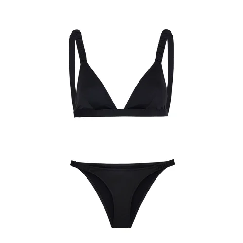 Heliophilia - Ruched Bikini Bottom-Just Black