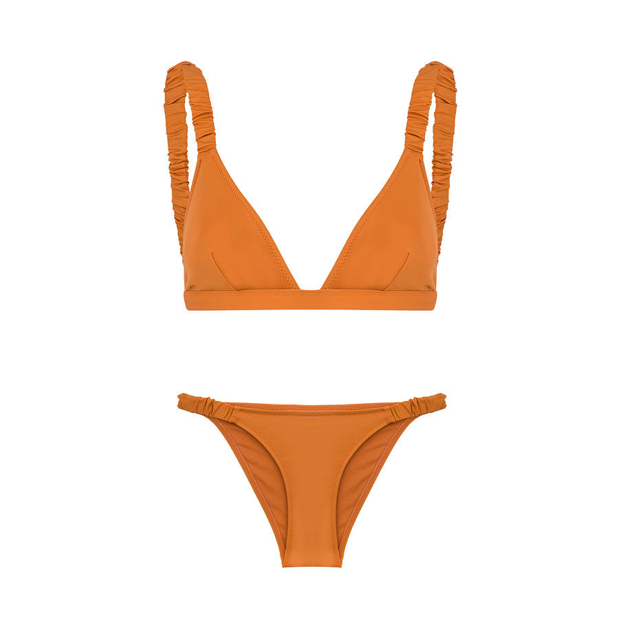 Ruched Bikini Altı- Caramel