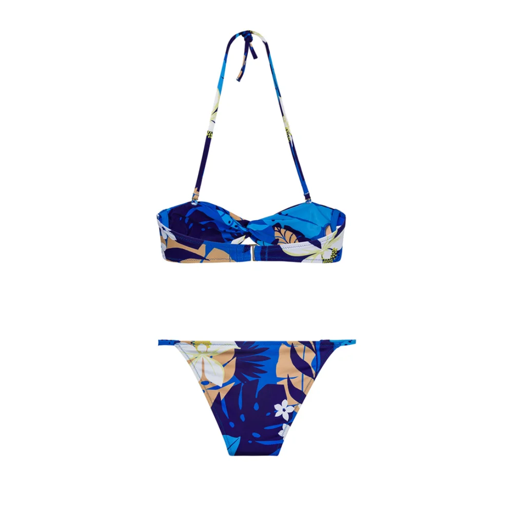 Heliophilia - Twist Bikini Top-Tropical Blue