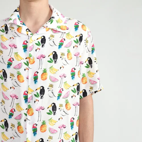 Erkan Mercan - Tropical Pattern Printed Unisex Shirt
